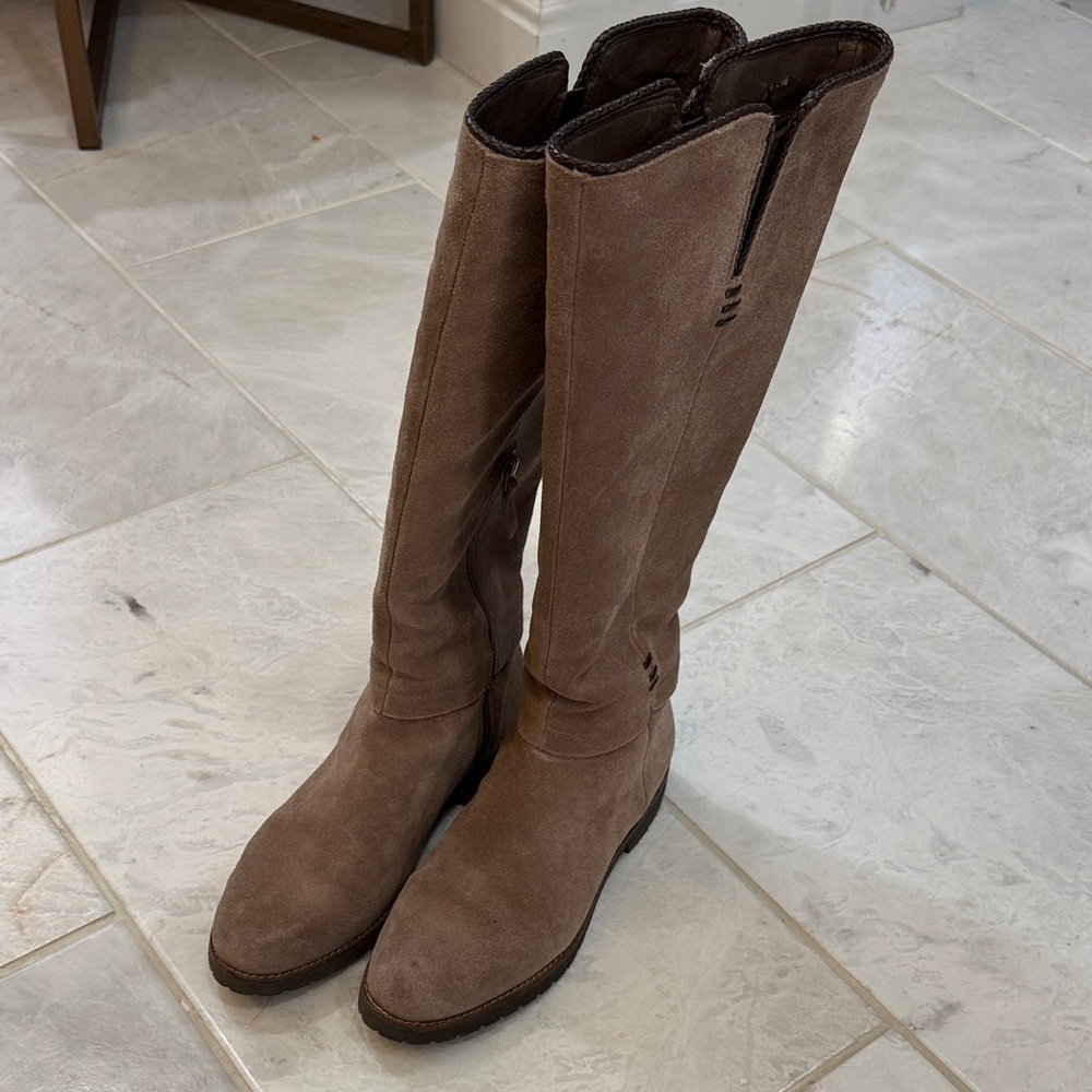 Franco Sarto Taupe Knee High Boots